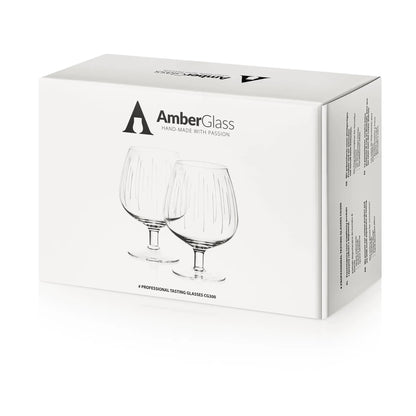 Cognacglas CG300 - Set van 2 stuks - 300 ml – handgemaakt – Amber Glass by Mood Company