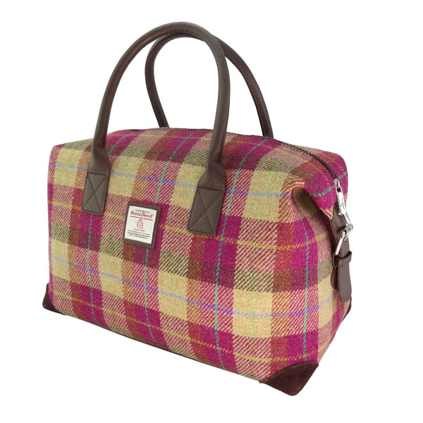 Weekendtas Esk Burgundy & Sand - Harris Tweed - Glen Appin of Scotland by MoodCompanyNL