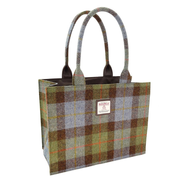 Tas Harris Tweed Shopper Glencoe MacLeod Tartan - 36x49x16 - Glen Appin of Scotland