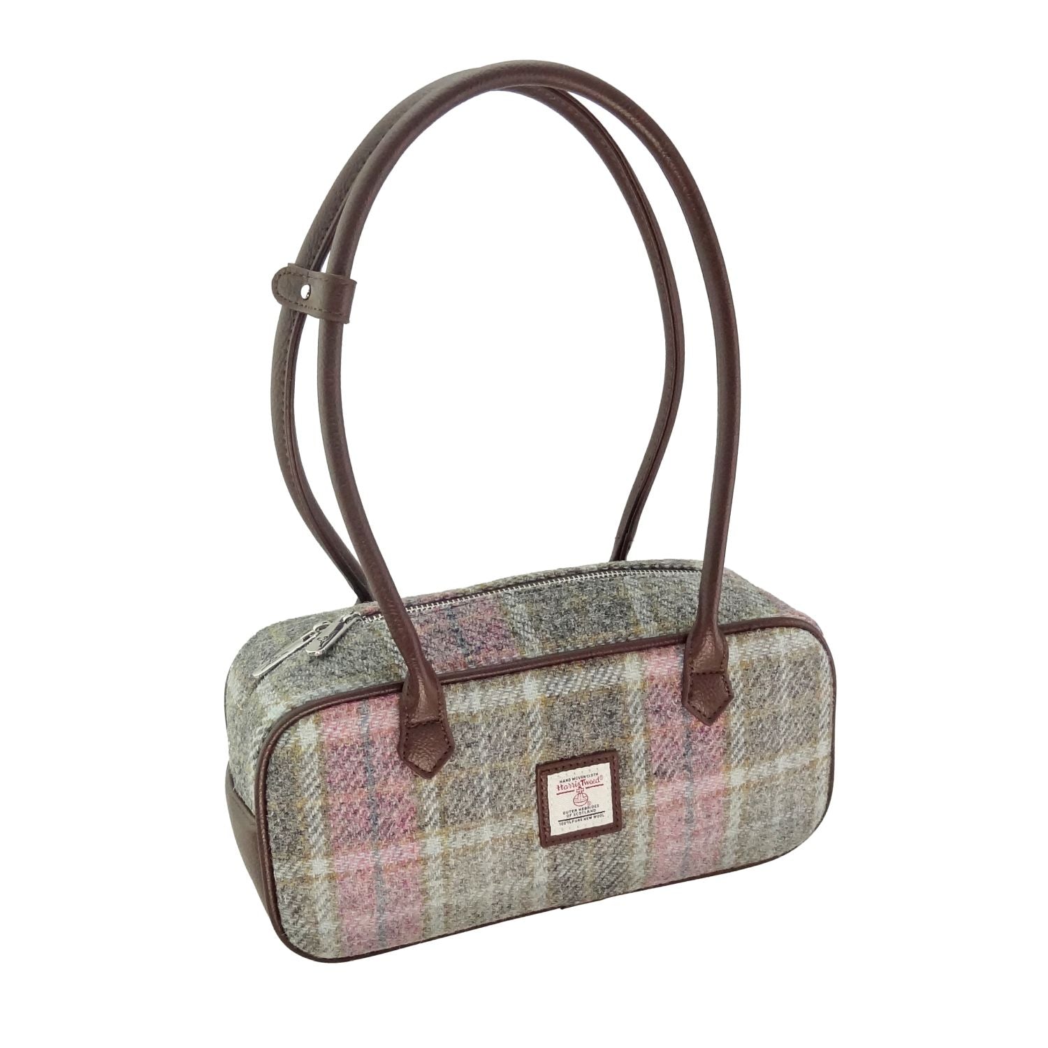 Schoudertas Tora Zacht Roze Buchanan - 28x12x9 - Harris Tweed - Glen Appin of Scotland by MoodCompanyNL