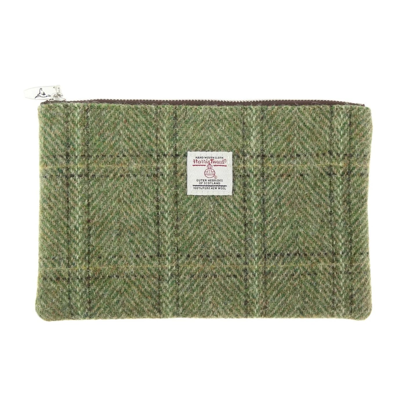 Etui Berneray Groen Visgraat - 22 x 14 - Harris Tweed - Glen Appin of Scotland by MoodCompanyNL