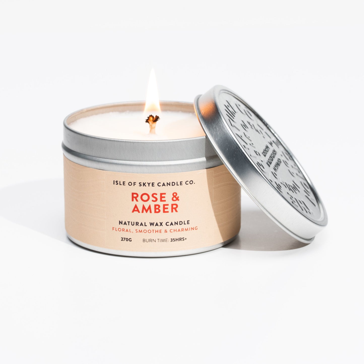 Sojawaskaars Rose & Amber Travel Container - Isle of Skye Candle Company