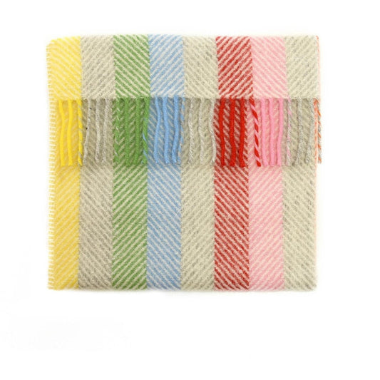 MoodCompanyNL - Babydekentje Gestreept Regenboog - 68x73 - Nieuw Wol - Tweedmill UK - 5060674571577