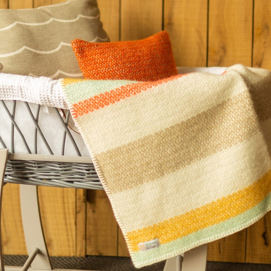 MoodCompanyNL - Babydekentje Gestreept Voorjaar - 68x73 - Nieuw Wol - Tweedmill UK - 5060674576053