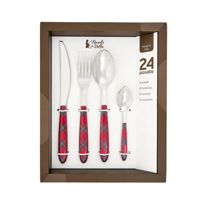 MoodCompanyNL - Bestekset tartan - 24 delig - Cartolina - Nuvolde di Stoffa - 8050162619475