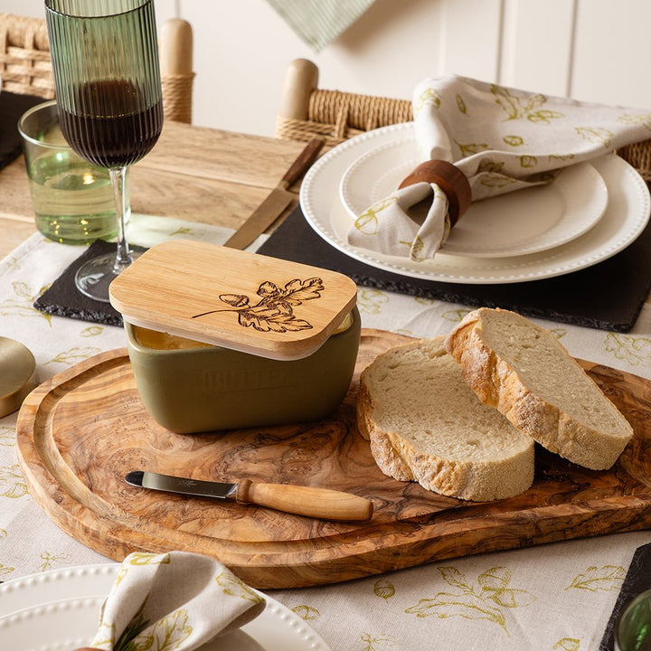 Mood Company - Botervloot zacht Groen met Herfst gravure - Duurzaam - Selbrae House Scotland - 5061040759964