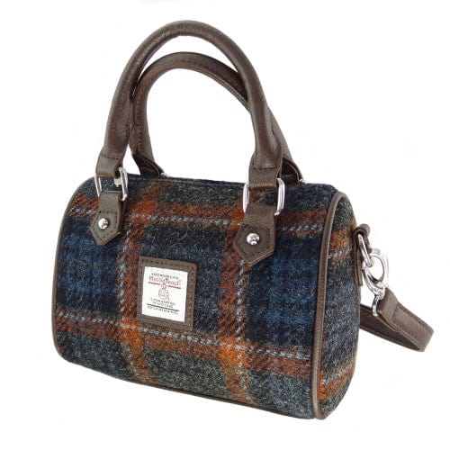 MoodCompanyNL - Bowlingtas mini Kilbride Grijs en Roestbruin - 17x 20x11 - Harris Tweed - Glen Appin of Scotland - 5060959024057