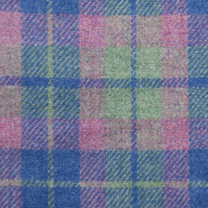 MoodCompanyNL - Brillenetui Zacht Blauw met Roze - Harris Tweed - Metalen Clip - Glen Appin of Scotland - 5061035010957