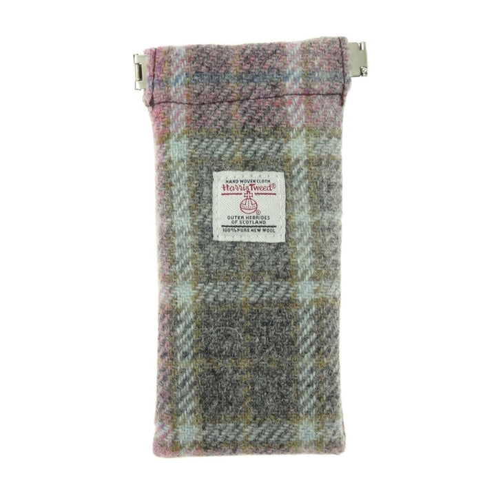 MoodCompanyNL - Brillenetui Zacht Roze Buchanan - Harris Tweed - Metalen Clip - Glen Appin of Scotland - 5061035010940