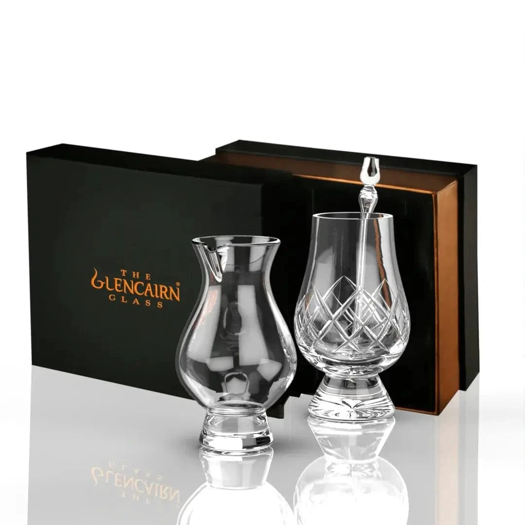 Combinatieset van 1 Cut whiskyglas met een kleine Waterkaraf en Pipette - Glencairn Crystal Scotland by MoodCompanyNL