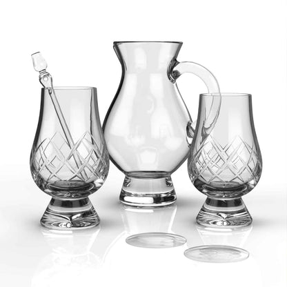 MoodCompanyNL - Combinatieset van 2 Cut whiskyglazen 1 Waterkaraf 2 Kijkglazen en Pipette - Glencairn Crystal Scotland - 6095635478427