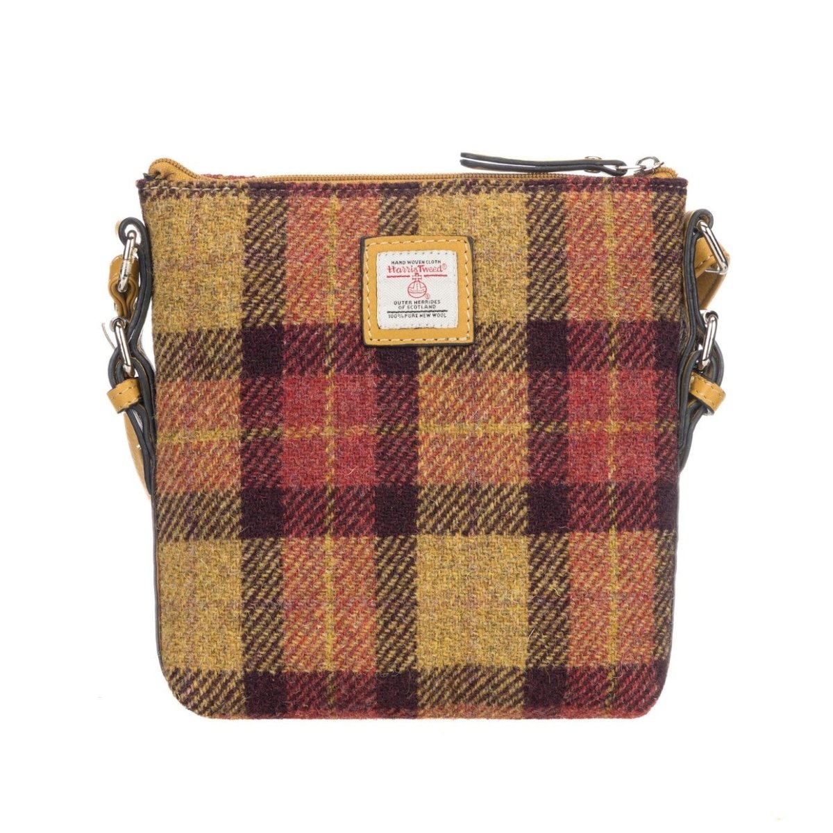 MoodCompanyNL - Crossbody Tas Geel/Rood Tartan & Leer | Licht & Slim | Das Impex - 5056703024527
