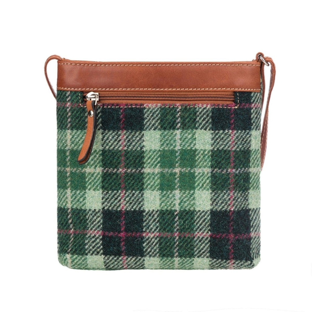 MoodCompanyNL - Crossbody Tas Groen Tartan & Leer | Slank & Praktisch | Das Impex - 5056703019400
