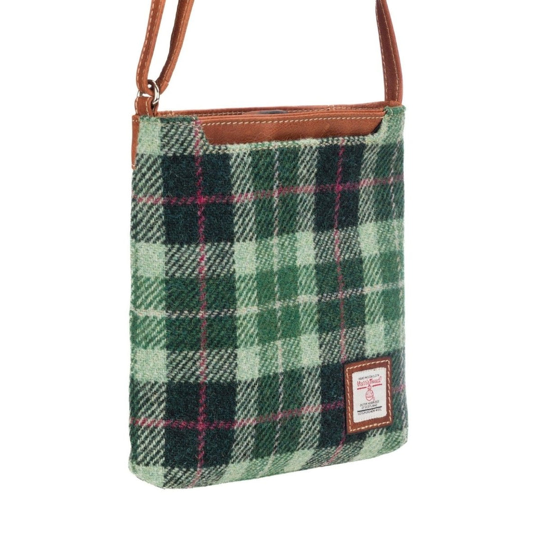 MoodCompanyNL - Crossbody Tas Groen Tartan & Leer | Slank & Praktisch | Das Impex - 5056703019400