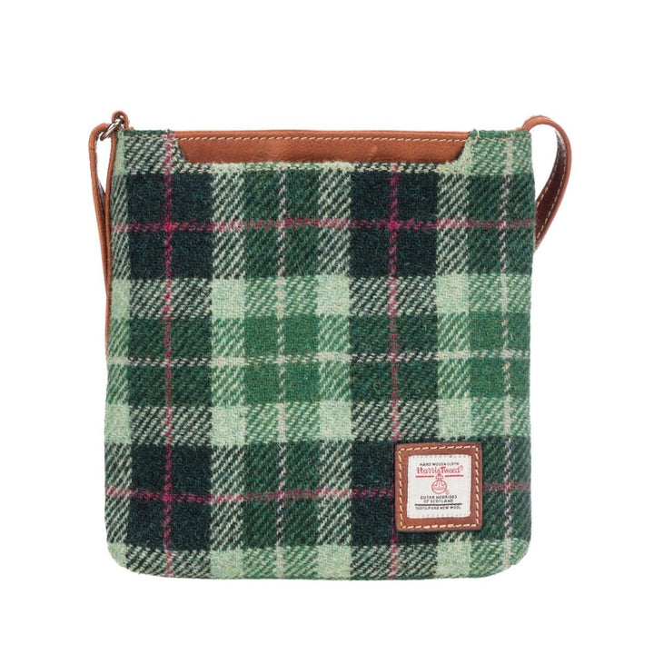 MoodCompanyNL - Crossbody Tas Groen Tartan & Leer | Slank & Praktisch | Das Impex - 5056703019400