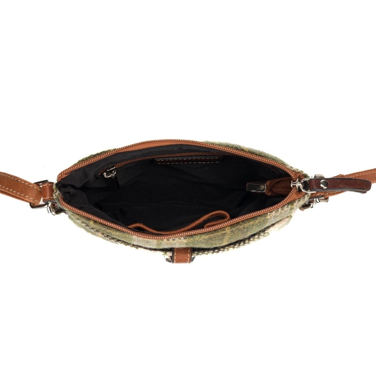 MoodCompanyNL - Crossbody Tas Lichtgroene Tartan & Leer | Das Impex - 5056703024497