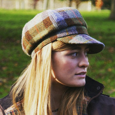 Damen Cap MacLeod - Einheitsgröße - Harris Tweed - Glen Appin of Scotland