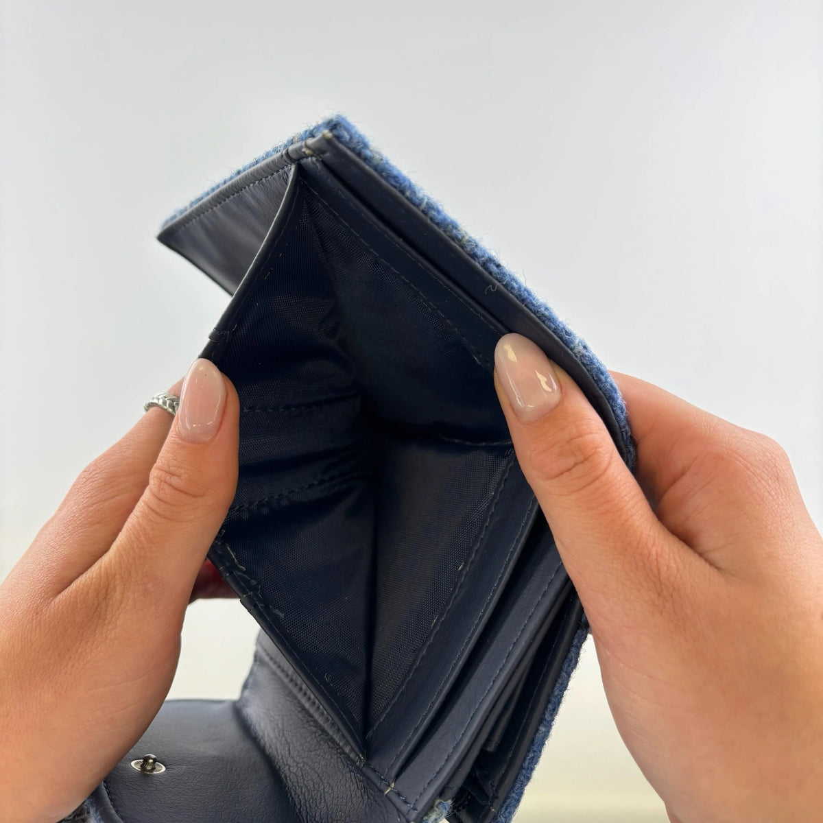 MoodCompanyNL - Dames Portemonnee Jura Lichtblauw - Harris Tweed - Glen Appin of Scotland - 5060959021360