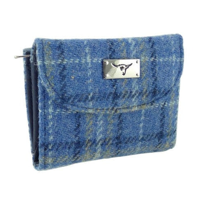 MoodCompanyNL - Dames Portemonnee Jura Lichtblauw - Harris Tweed - Glen Appin of Scotland - 5060959021360