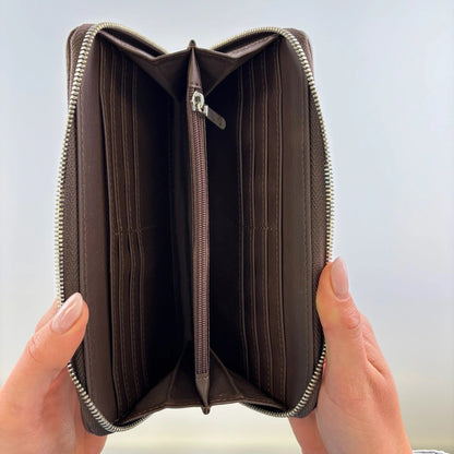 Mood Company - Dames Portemonnee Staffa Beige Stewart en zacht Groen - Harris Tweed - muntvak met rits - Glen Appin of Scotland - 5060959027751