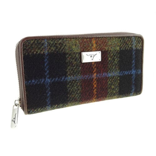MoodCompanyNL - Dames Portemonnee Staffa Bruin (Rust) - Harris Tweed - muntvak met rits - Glen Appin of Scotland - 5060631372735