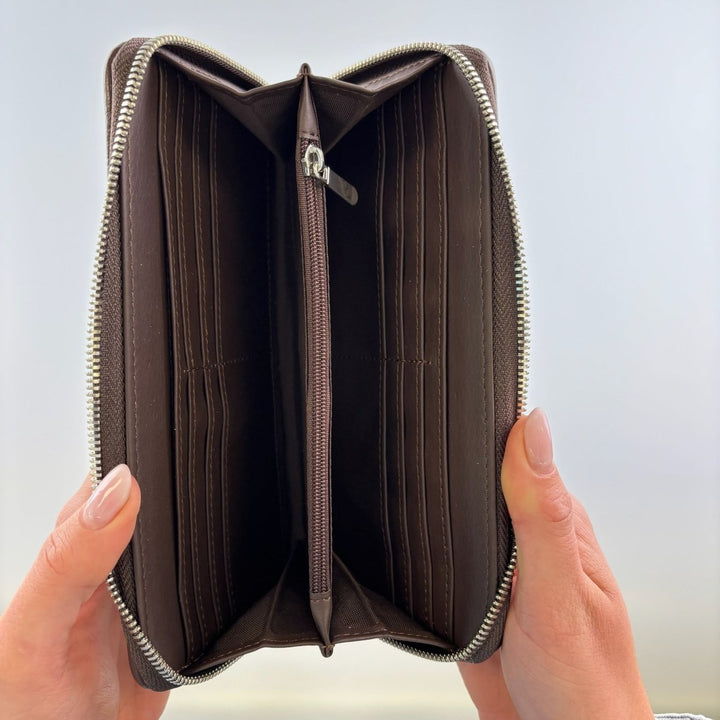 MoodCompanyNL - Dames Portemonnee Staffa Groen en Blauw Tartan - Harris Tweed - muntvak met rits - Glen Appin of Scotland - 5061035012012