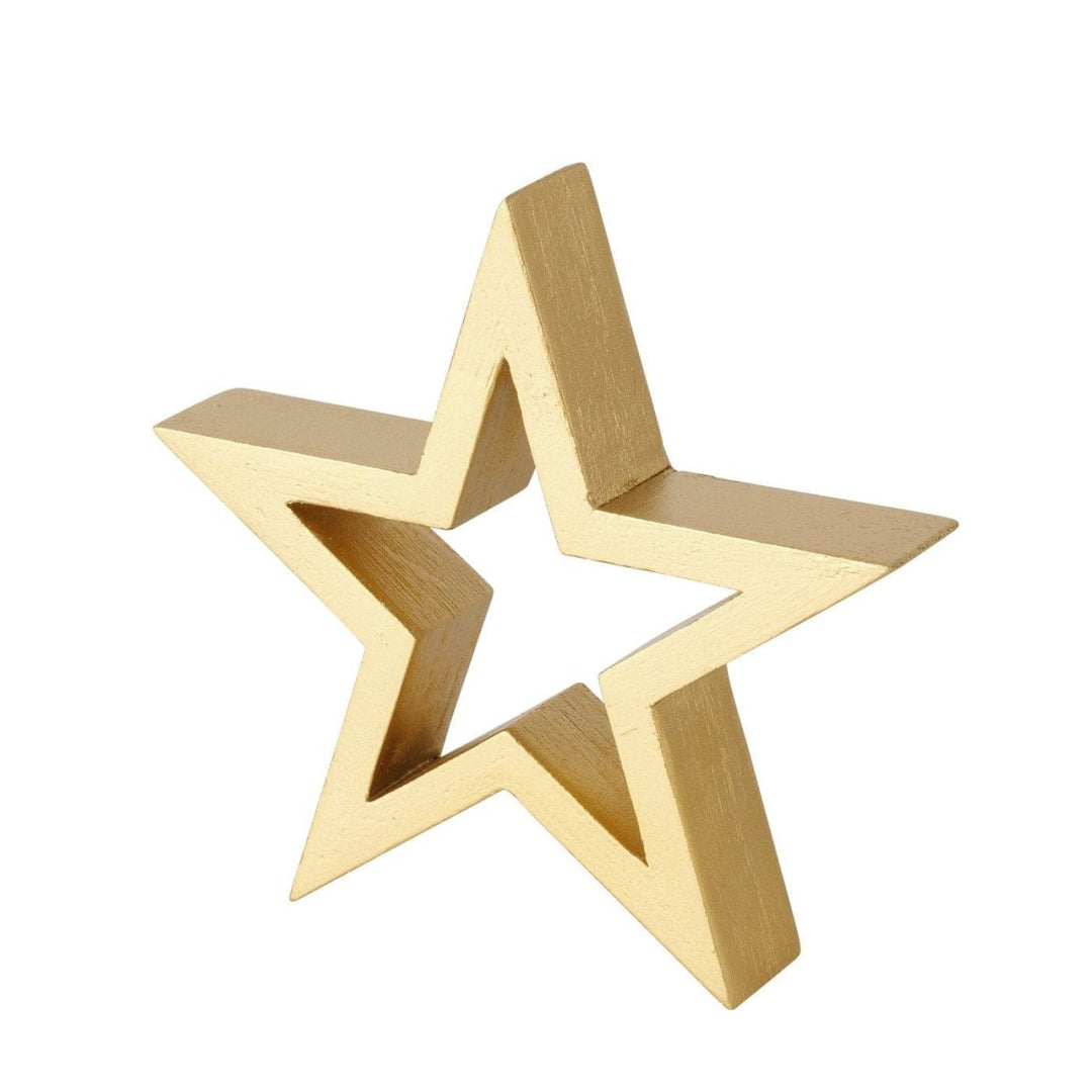 MoodCompanyNL - Decoratieve sterren Borna - goud - set van 2 - Hoogte 16 en 30 cm - 4066076427147