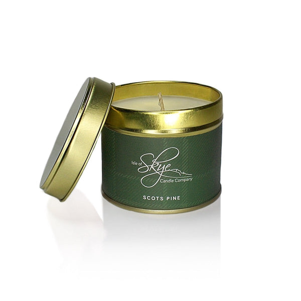 MoodCompanyNL - Geurkaars Dennengeur (Scots Pine) Blikje - 45 uur - Sojawas - Isle of Skye Candle - 5060346381961