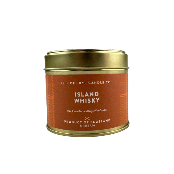 MoodCompanyNL - Geurkaars Island Whisky Blikje - 45 uur - Sojawas - Isle of Skye Candle - 5060346382692