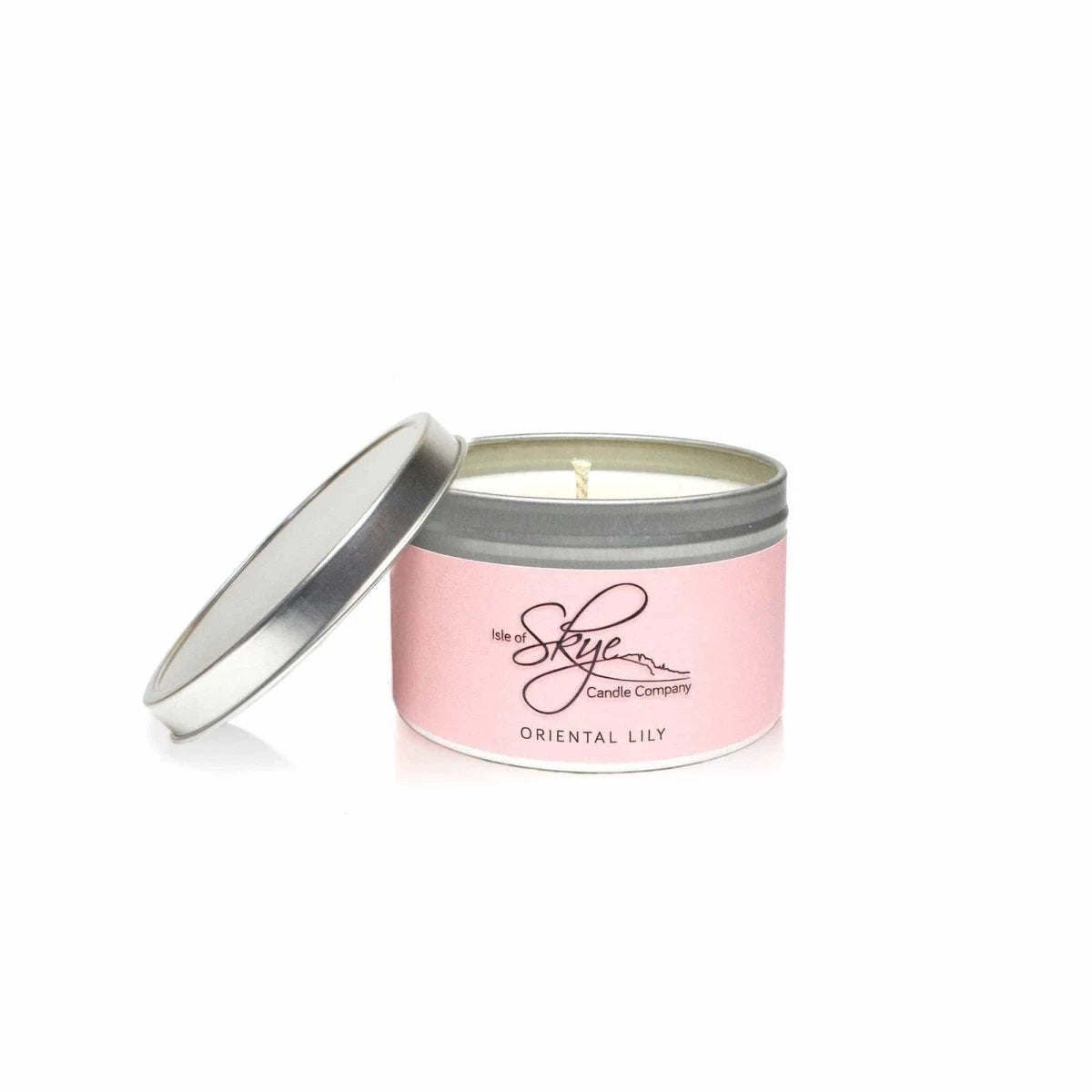 Geurkaars Oosterse Lelie (Oriental Lily) Blikje - 30 uur - Sojawas - Isle of Skye Candle by MoodCompanyNL