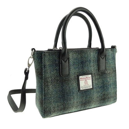 Handtas Brora Mosgroen - Ritssluiting - Draagband - Harris Tweed - Glen Appin of Scotland by MoodCompanyNL