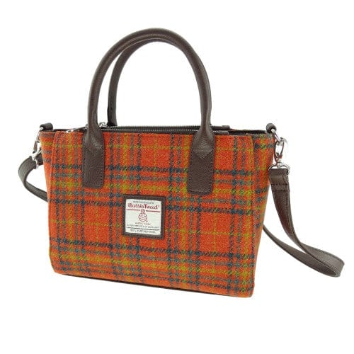 MoodCompanyNL - Handtas Brora Oranje - Ritssluiting - Draagband - Harris Tweed - Glen Appin of Scotland - 5060631376474