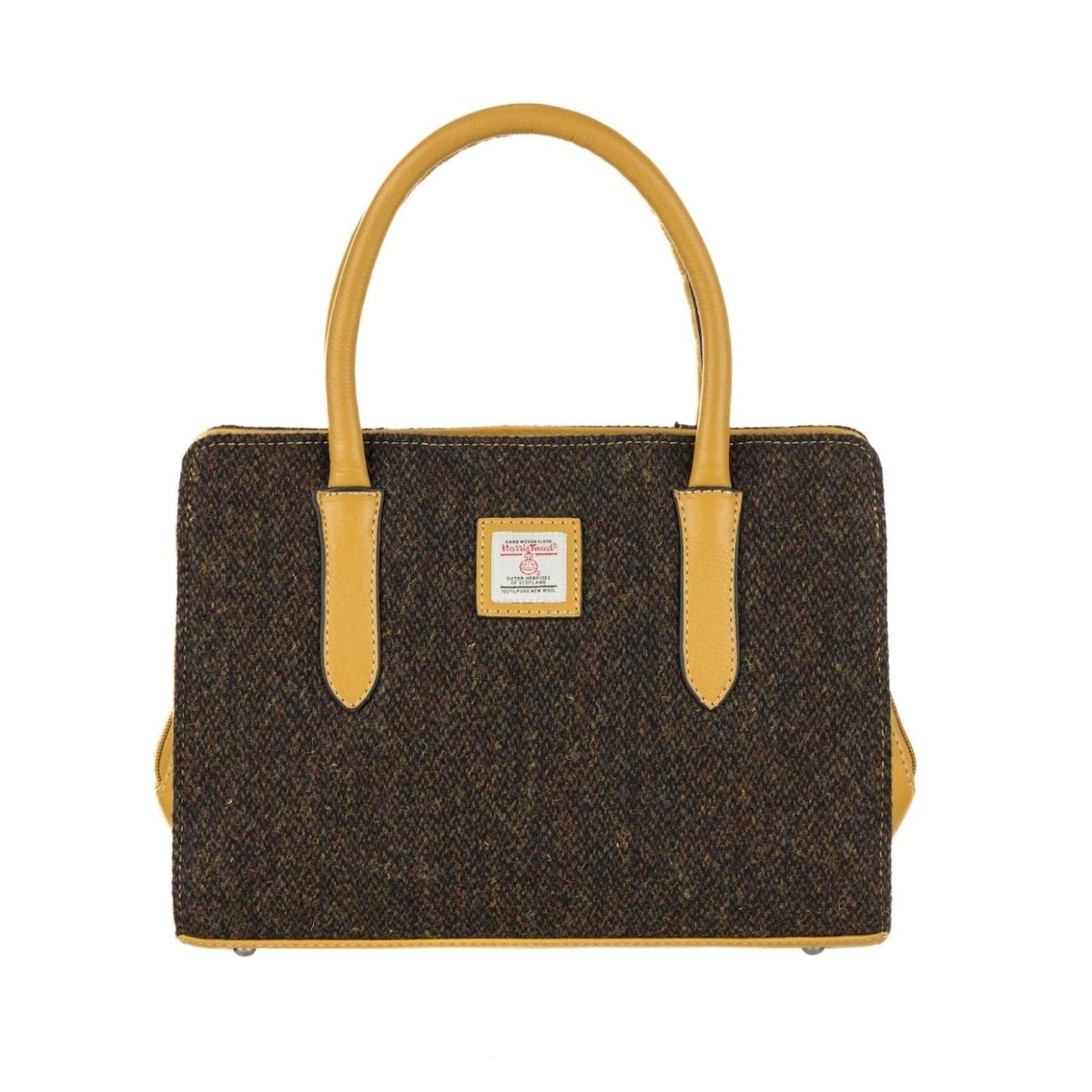 MoodCompanyNL - Handtas Bruin & Geel Leer | Slim & Verstelbaar | Das Impex - 505670012289