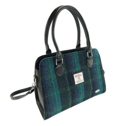 MoodCompanyNL - Handtas Findhorn Blauw met Turquoise - Stevig - Draagband - Harris Tweed - Glen Appin of Scotland - 5060959020387