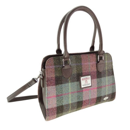 MoodCompanyNL - Handtas Findhorn Gedempt Groen & Paars Tartan - Stevig - Draagband - Harris Tweed - Glen Appin of Scotland - 5060959028321