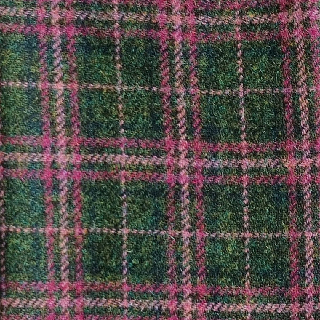 Mood Company - Handtas Findhorn Groen en Roze (Plum) - Stevig - Draagband - Harris Tweed - Glen Appin of Scotland - 5060631376313