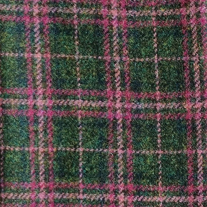 Handtas Findhorn Groen en Roze (Plum) - Stevig - Draagband - Harris Tweed - Glen Appin of Scotland by MoodCompanyNL
