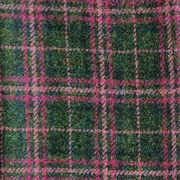 Mood Company - Handtas Findhorn Groen en Roze (Plum) - Stevig - Draagband - Harris Tweed - Glen Appin of Scotland - 5060631376313