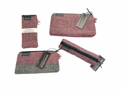 MoodCompanyNL - Harris Tweed Make - up tas Roze - 6095635640602