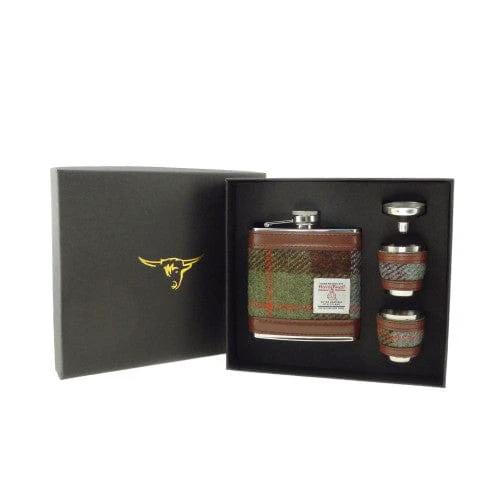 Heupfles MacLeod Tartan - Luxe Set - Harris Tweed - Glen Appin of Scotland by MoodCompanyNL