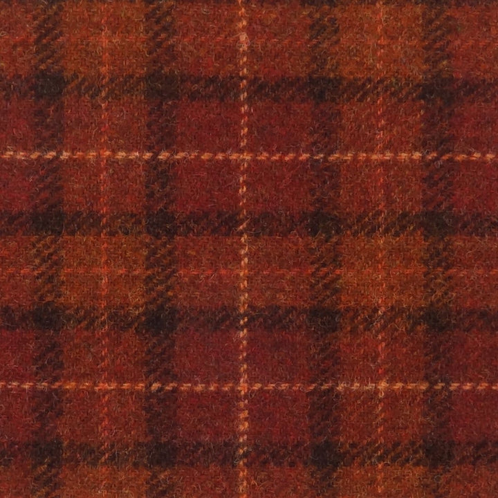 Mood Company - Heupfles Tartan Bruin met Oranje Ruit - Harris Tweed - Glen Appin of Scotland - 5061035011374