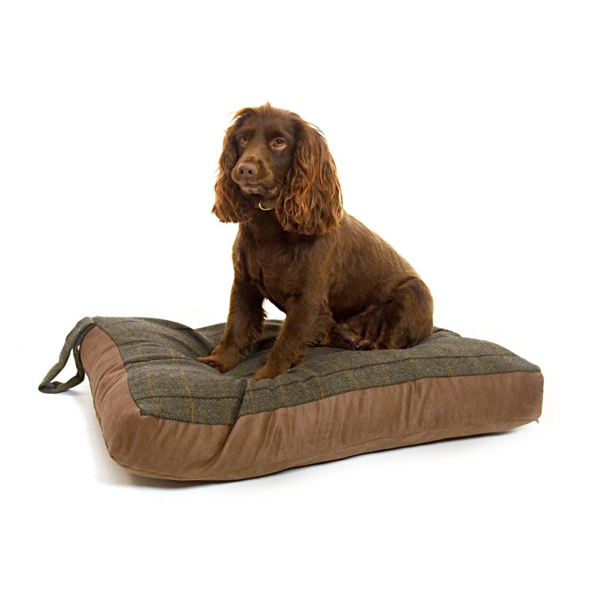 Hondenkussen Tweed Bruin - 98x72 - Suede onderkant - Tweedmill by MoodCompanyNL