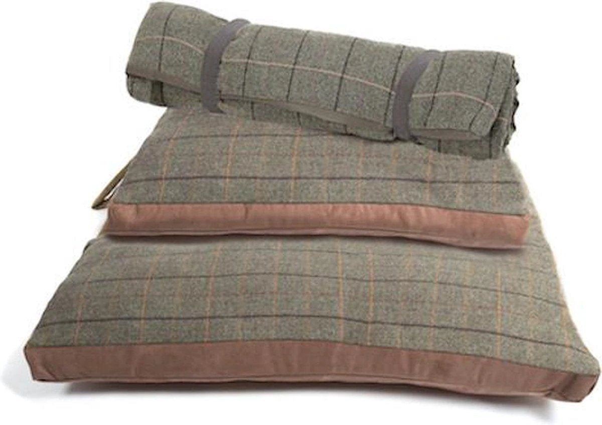 Hondenkussen Tweed Bruin - 98x72 - Suede onderkant - Tweedmill by MoodCompanyNL