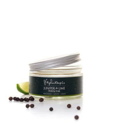 MoodCompanyNL - Juniper & Lime – Houtachtig & Fris - Jeneverbes Scheerzeep 175ml (exclusief kwast) - 5060614510017