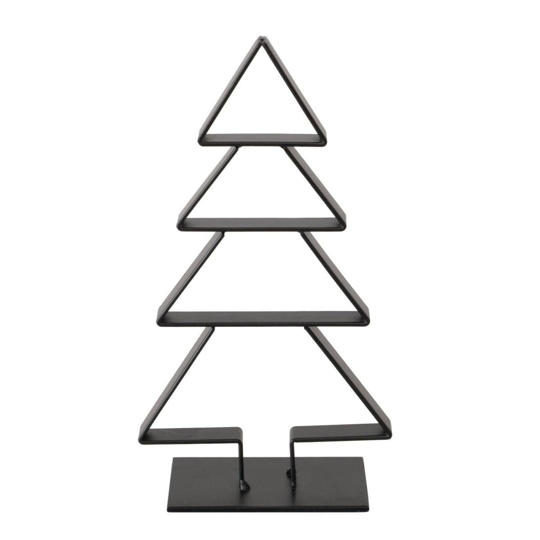 MoodCompanyNL - Kerstbomen set zwart metaal - 23 cm en 16,5 cm hoog - set van 2 - 4066076461059