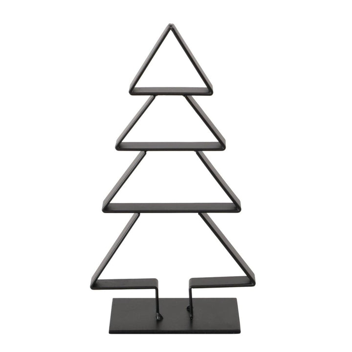 MoodCompanyNL - Kerstbomen set zwart metaal - 23 cm en 16,5 cm hoog - set van 2 - 4066076461059