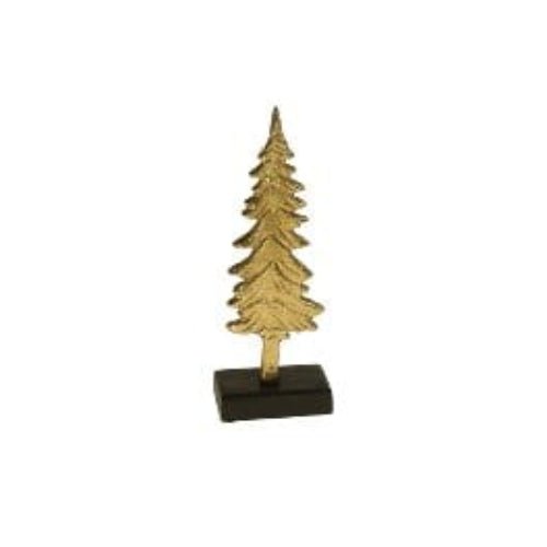 Mood Company - Kerstboom Goud/Zwart - Aluminium/Hout - 9,5x5,5x26 cm - Werner Voss - 4030673537622