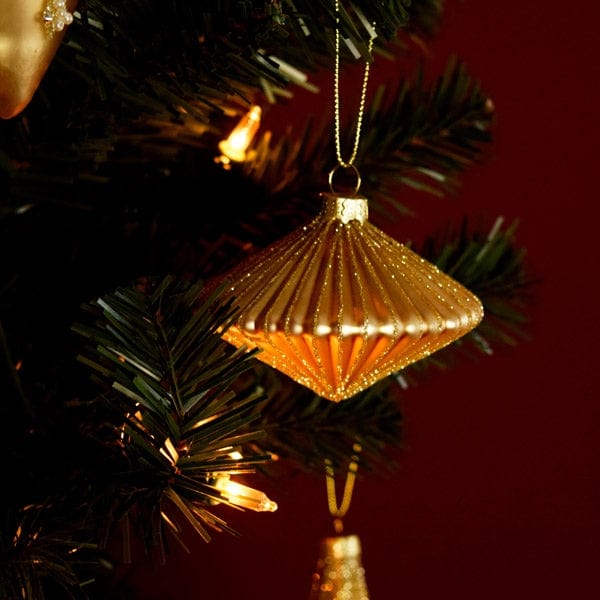 MoodCompanyNL - Kerstboom hanger goud - glas - 3 stuks - 8 cm - Werner Voss - 4030673485800