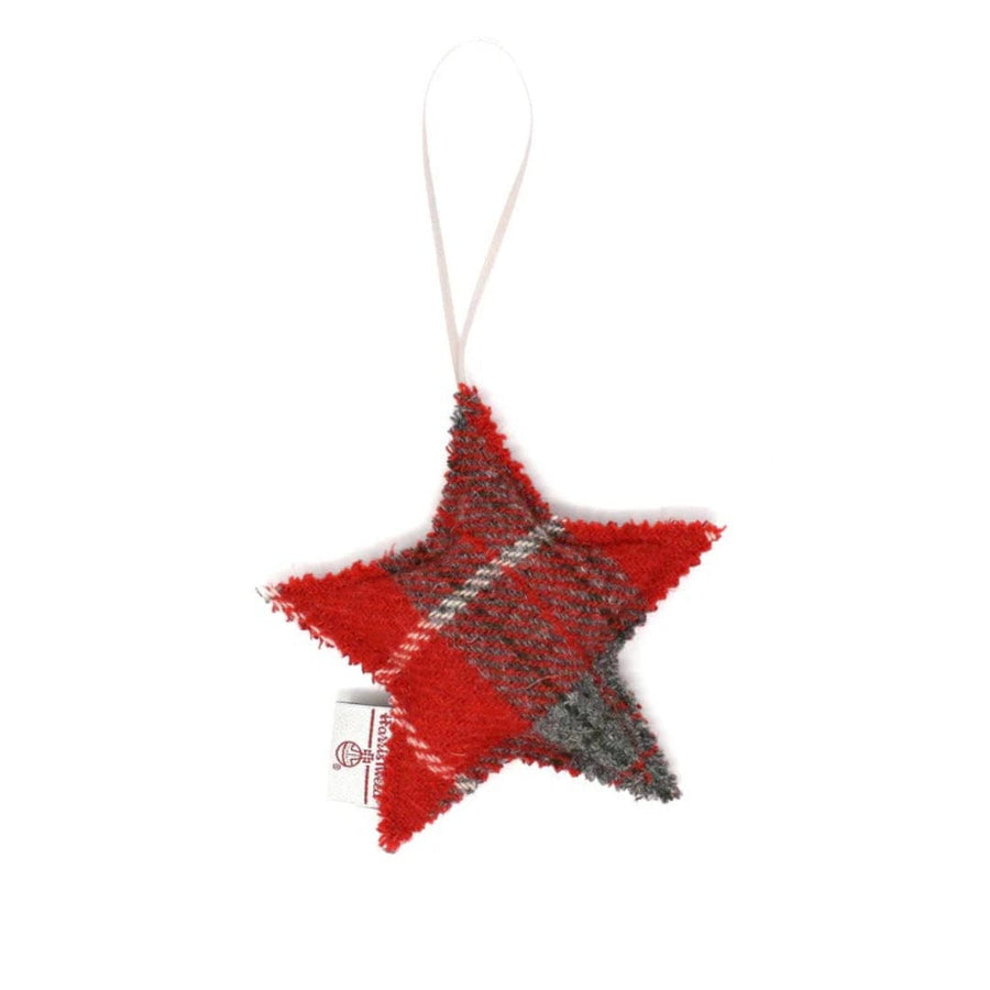 Mood Company - Kerstboom hanger tartan - ster - rood - Caroline Wolfe Murray - 6151211158197