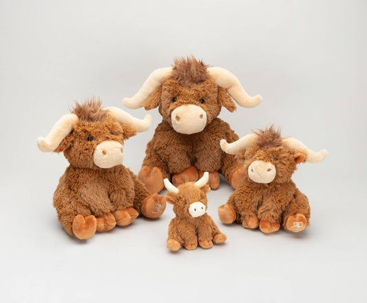 Mood Company - Knuffel Schotse Hooglander Bruin - 30 cm - Zacht Pluche - Jomanda - 669168344274